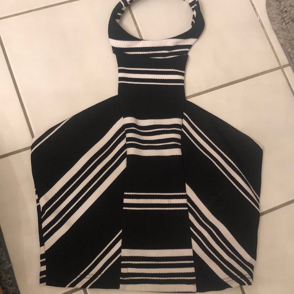 Crop top striped shirt